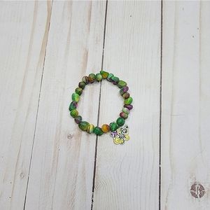 ARTISAN BOHO MARDI GRAS STACKABLE STRETCH BRACELET